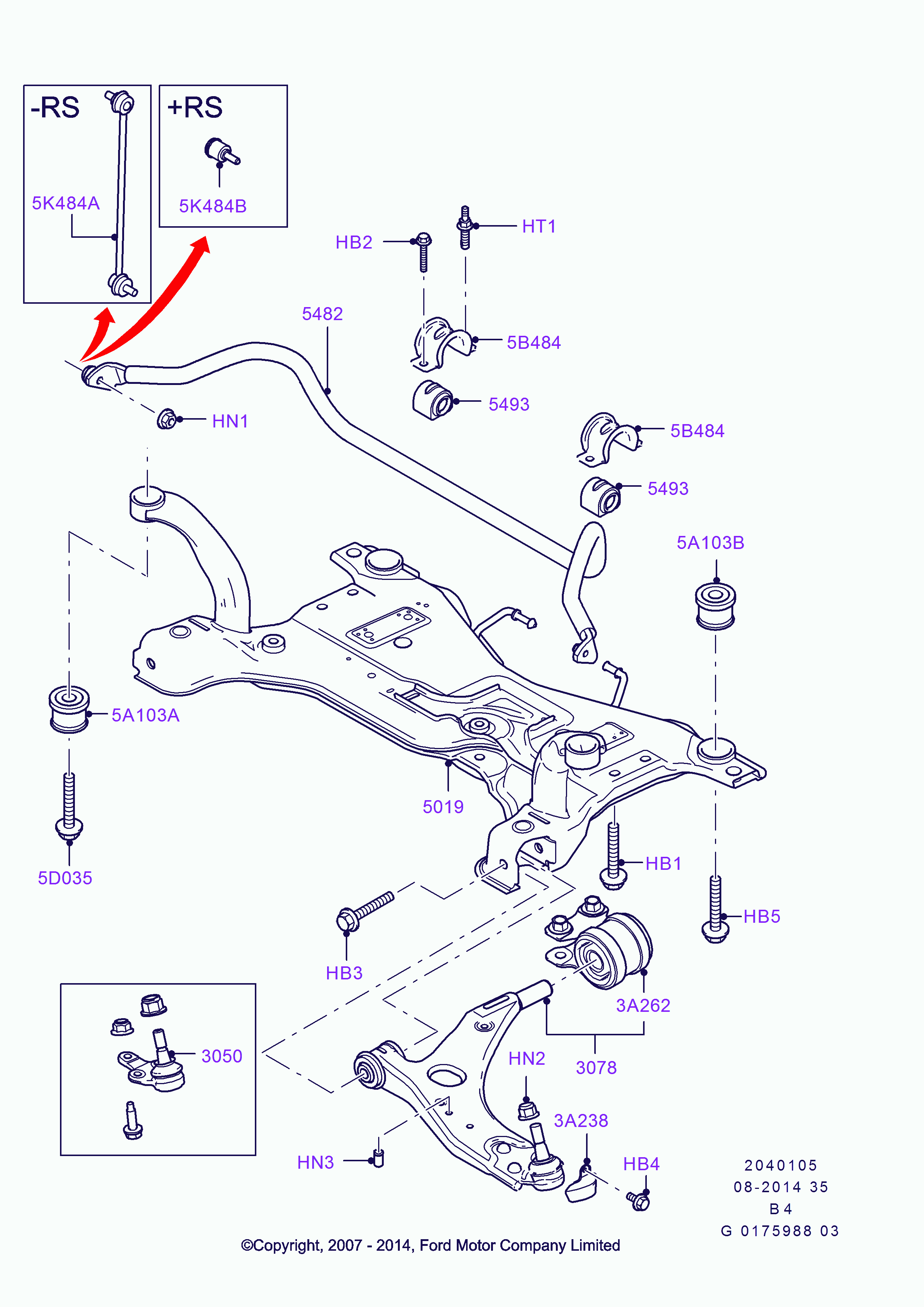 FORD 1883046 - Valdymo svirties / išilginių svirčių įvorė autoreka.lt