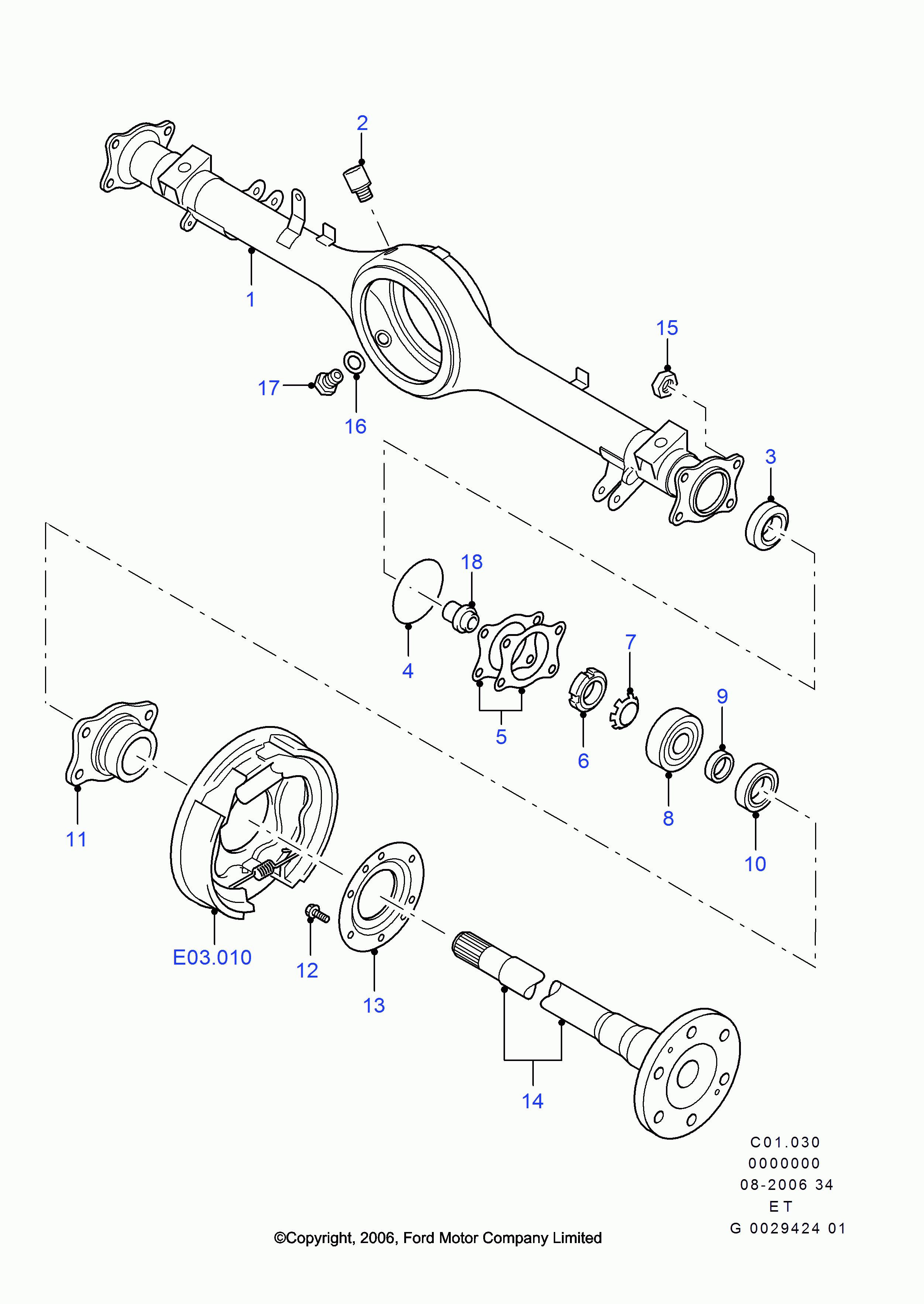 FORD 4023504 - Veleno sandariklis, rato stebulė autoreka.lt