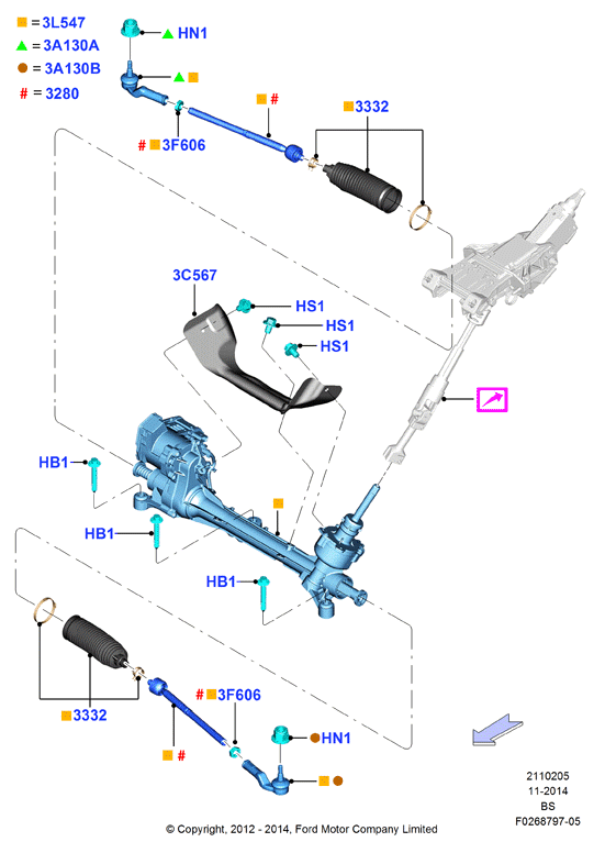 FORD 1780104 - Vidinė skersinė vairo trauklė autoreka.lt