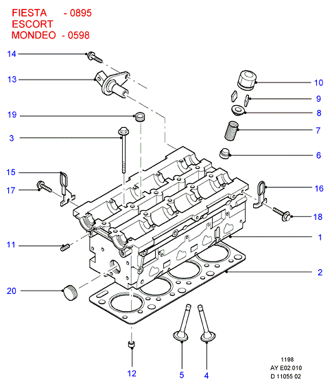 FORD 6 847 748 - Tarpiklis, cilindro galva autoreka.lt