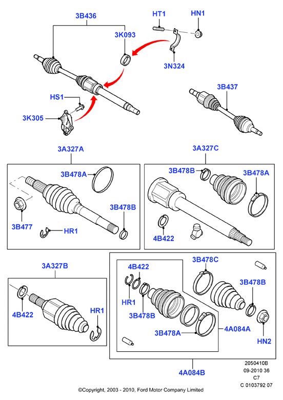 FORD 4659413 - Rato guolio komplektas autoreka.lt