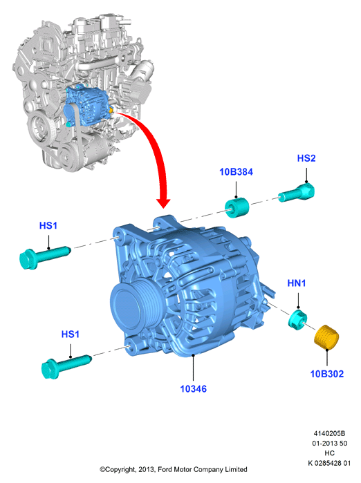 FORD 2032603 - Kintamosios srovės generatorius autoreka.lt