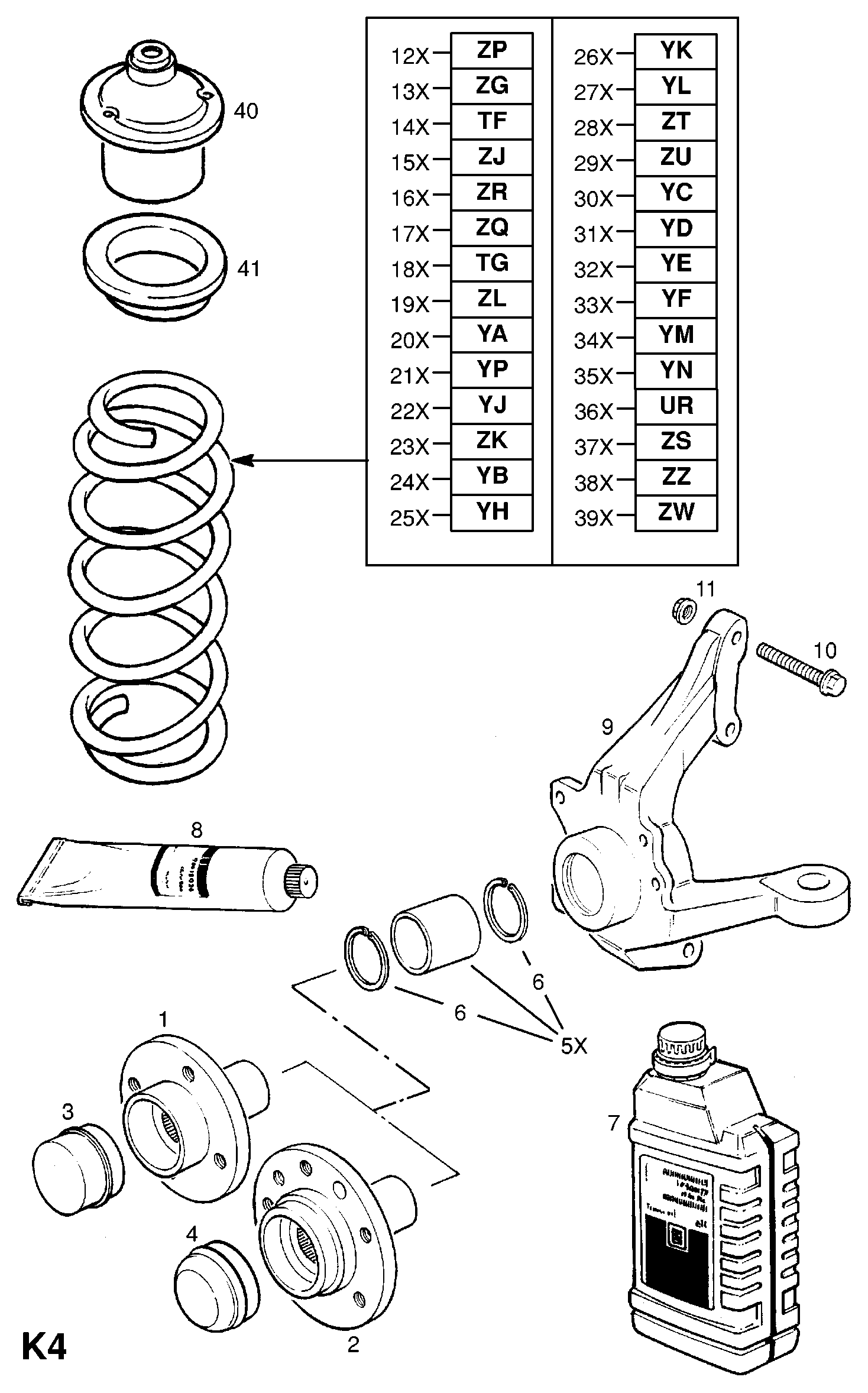 Opel 312 847 - Spyruoklė autoreka.lt