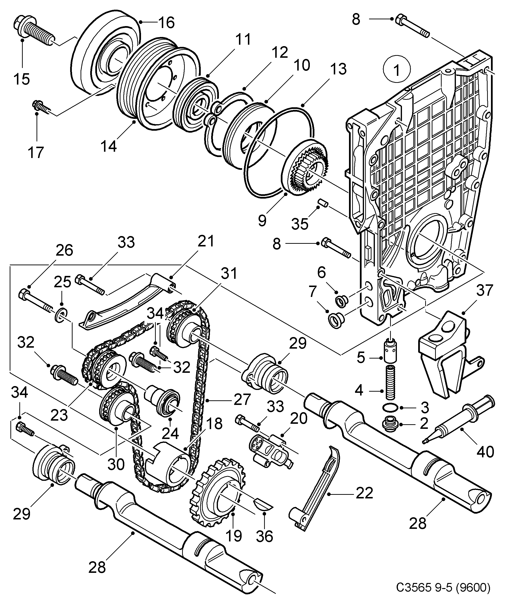 SAAB 55 557 231 - Veleno sandariklis, alkūninis velenas autoreka.lt