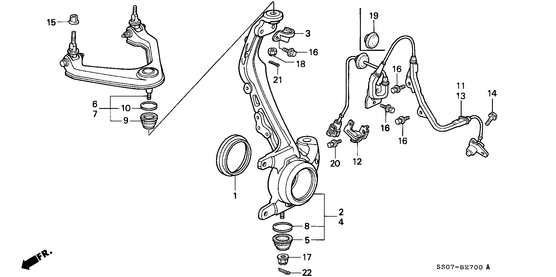 Honda 51450-SS0-A01 - Vikšro valdymo svirtis autoreka.lt