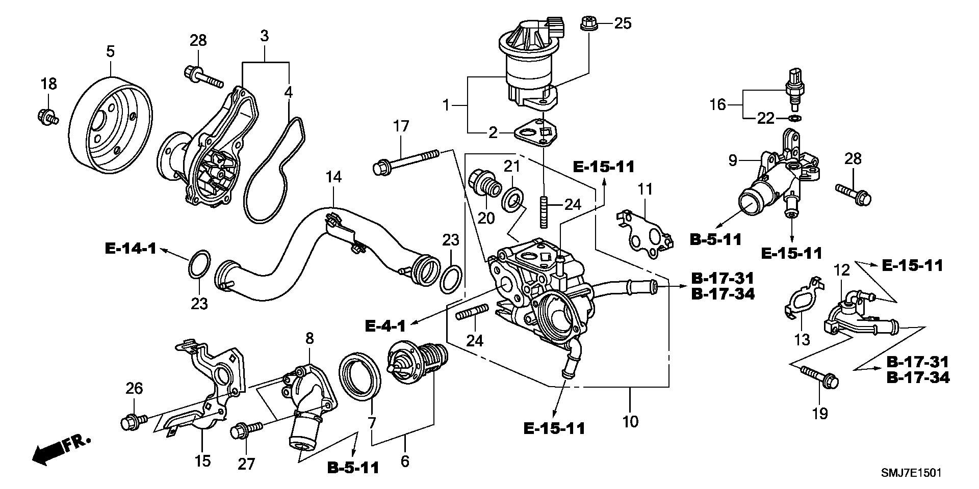 Honda 19200-RNA-A02 - Vandens siurblys autoreka.lt