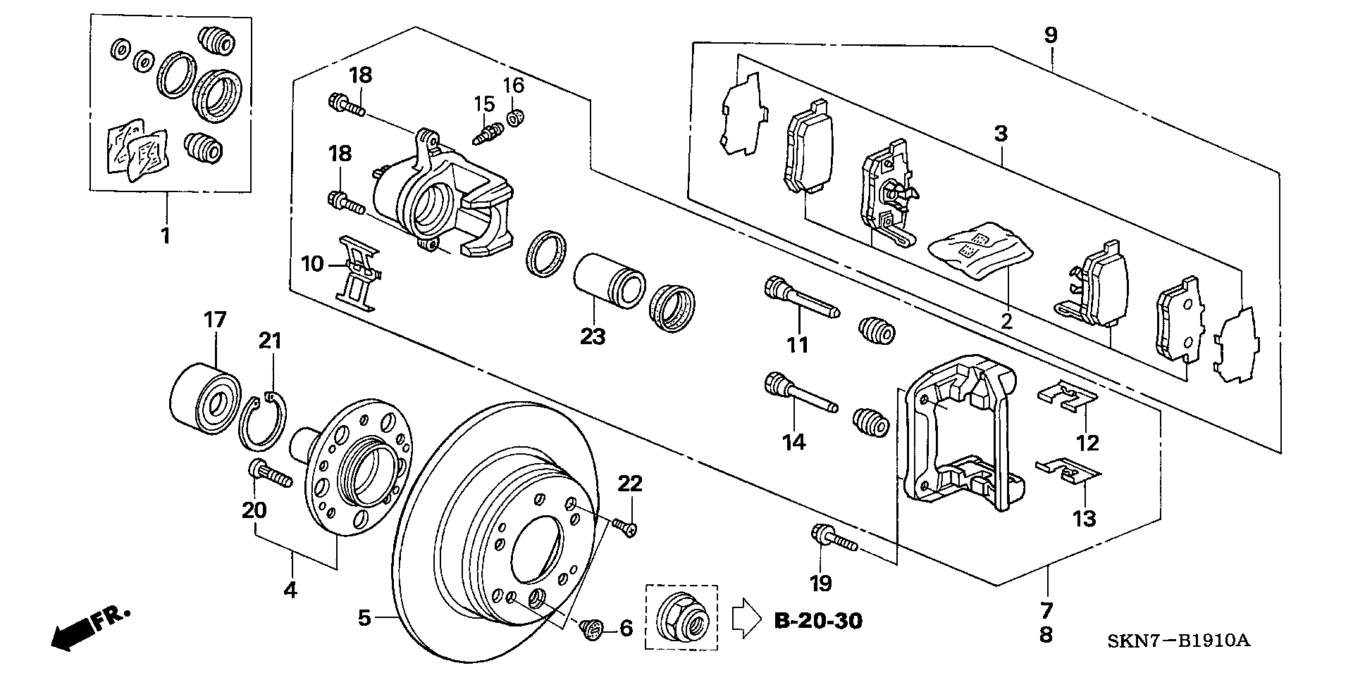 Honda 06430-S9A-E00 - Stabdžių trinkelių rinkinys, diskinis stabdys autoreka.lt