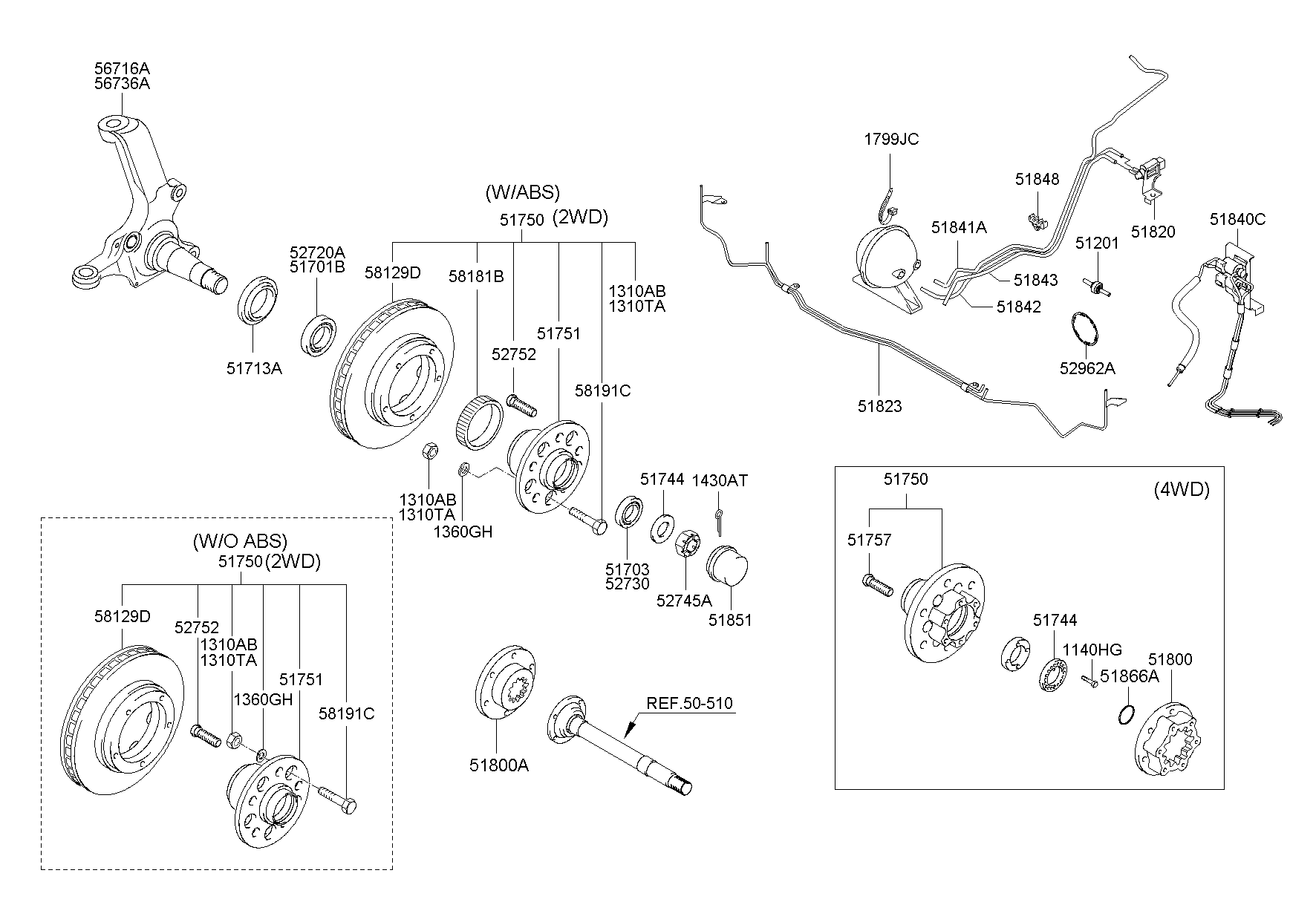 Hyundai 52701-44120 - Rato guolio komplektas autoreka.lt