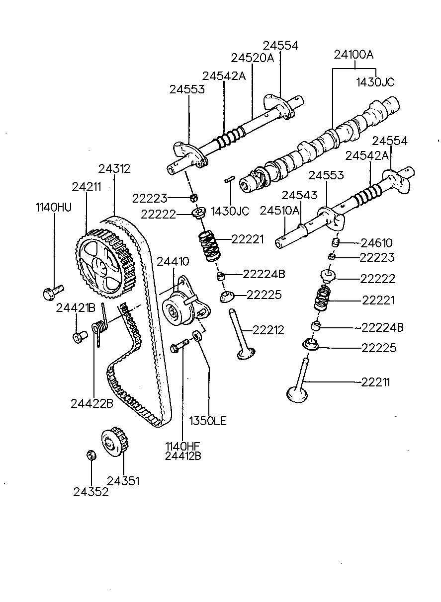 Hyundai 24312 32560 - Paskirstymo diržas autoreka.lt