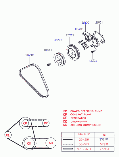 NISSAN 25212-02500 - V formos rumbuoti diržai autoreka.lt