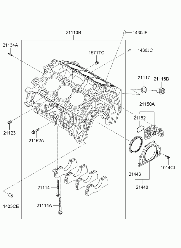 KIA 21443-3E000 - Veleno sandariklis, alkūninis velenas autoreka.lt