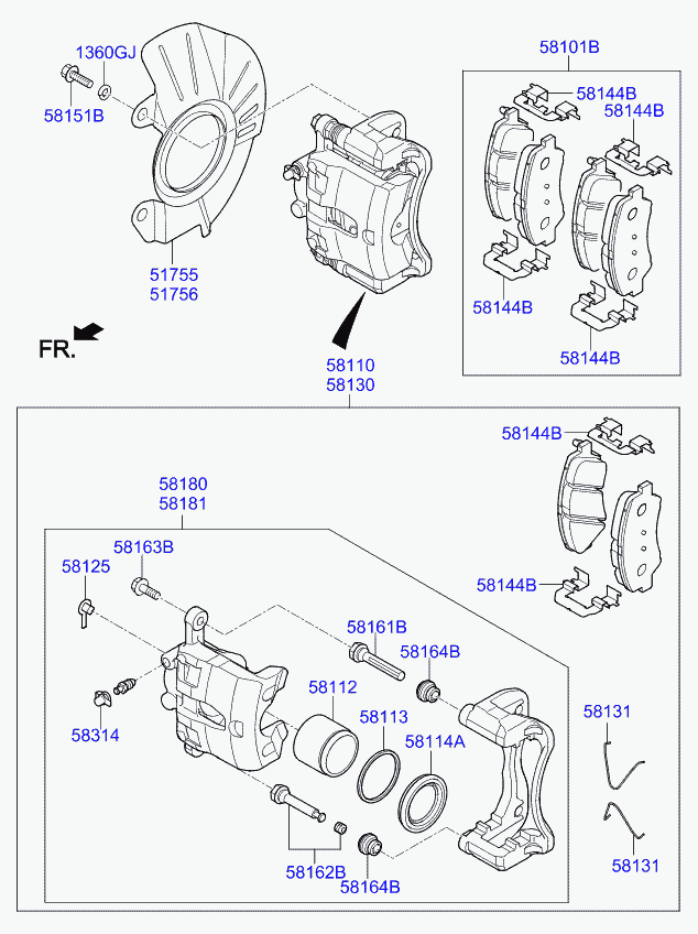 KIA 58110H8550 - Stabdžių apkaba autoreka.lt