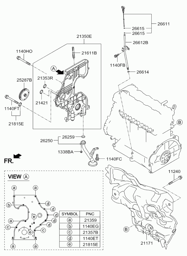 Hyundai 21361-2A200 - Veleno sandariklis, alkūninis velenas autoreka.lt