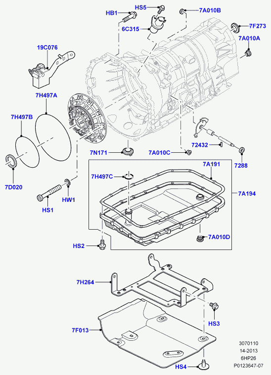 Land Rover TZB500030 - Veleno sandariklis, automatinė transmisija autoreka.lt