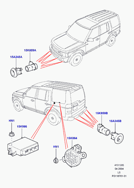 Rover YDB500301PMA - Jutiklis, statymo atstumo jutiklis autoreka.lt