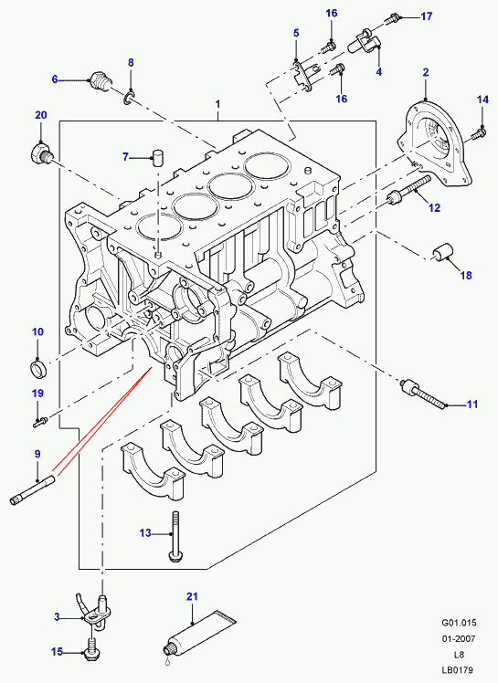 Land Rover LR020609 - Veleno sandariklis, alkūninis velenas autoreka.lt