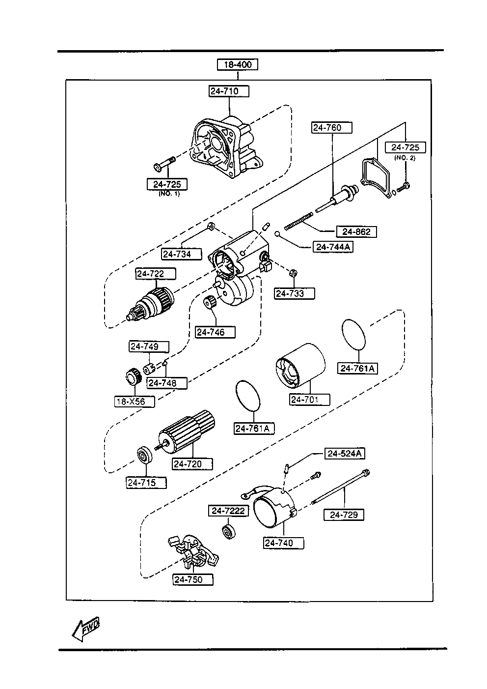 MAZDA RF01-24-748 - ROLLER,CLUTCH autoreka.lt