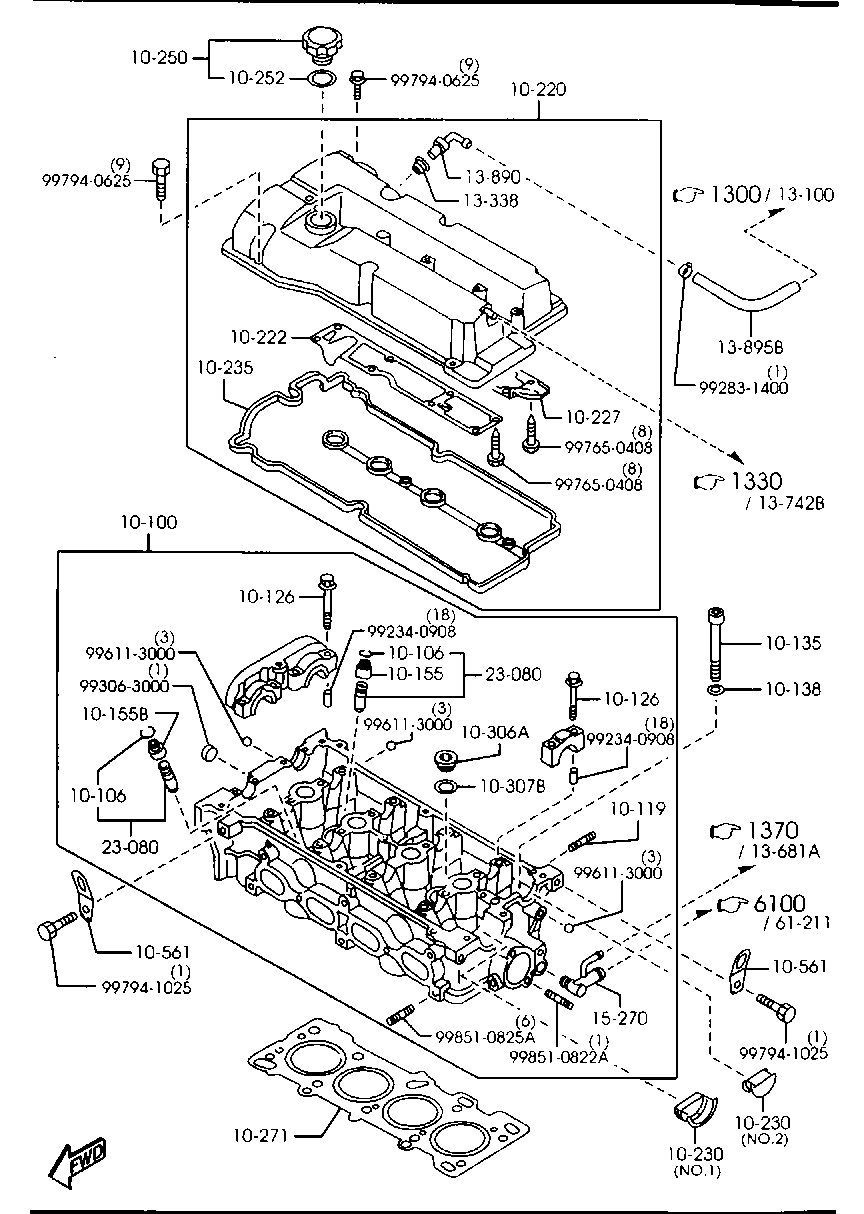 MAZDA KL01-10-155 - Tarpiklis, vožtuvo šerdis autoreka.lt