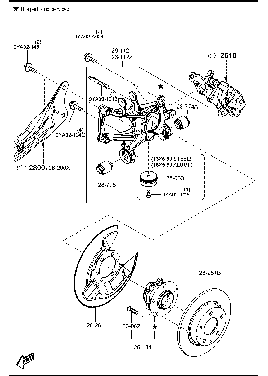 MAZDA BJS7-26-251B - Stabdžių diskas autoreka.lt