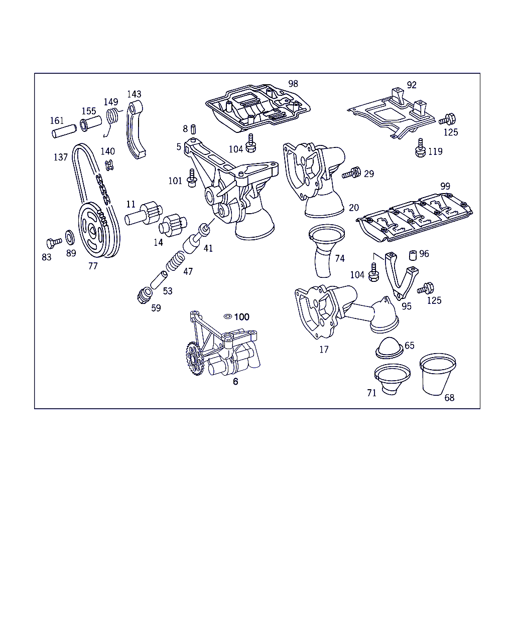 Mercedes-Benz A 003 997 41 94 - Grandinė, alyvos siurblio pavara autoreka.lt