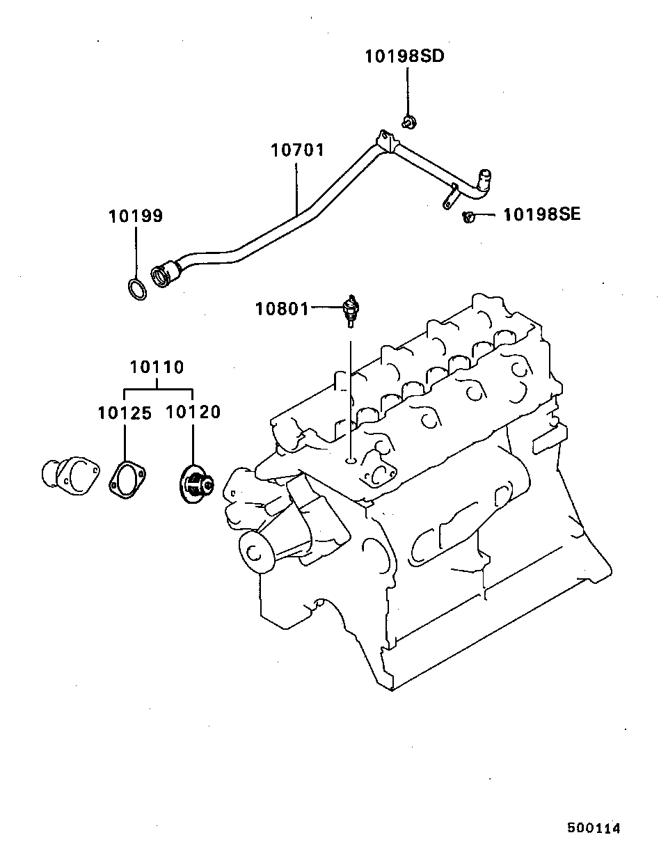 Mitsubishi MD094120 - Termostatas, aušinimo skystis autoreka.lt