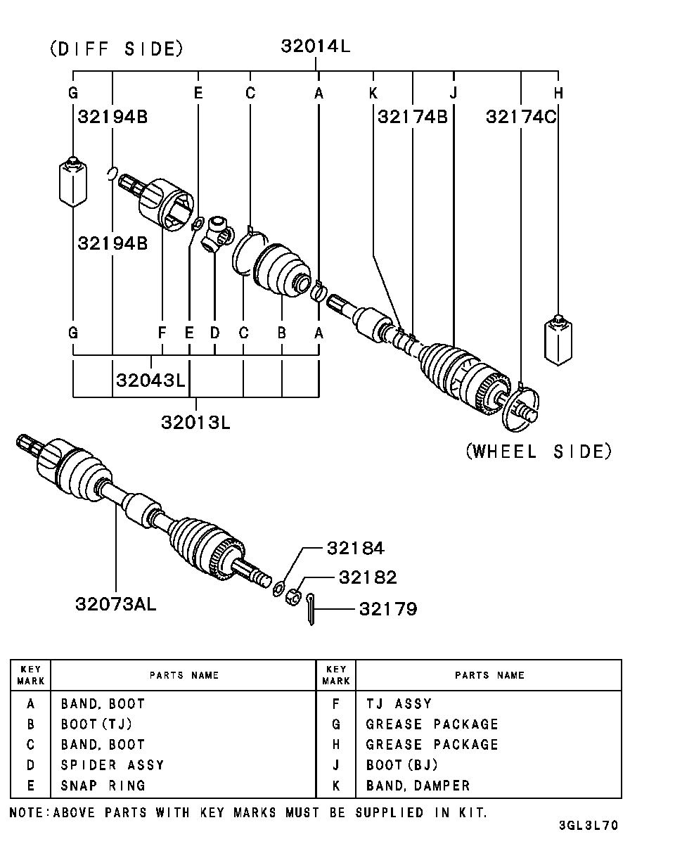 Mitsubishi MR336591 - Gofruotoji membrana, kardaninis velenas autoreka.lt