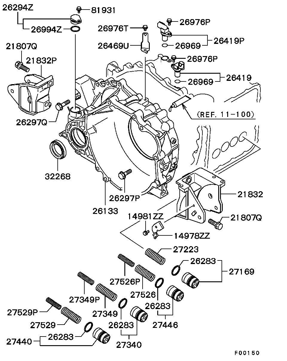 Mitsubishi MN130496 - Veleno sandariklis, diferencialas autoreka.lt