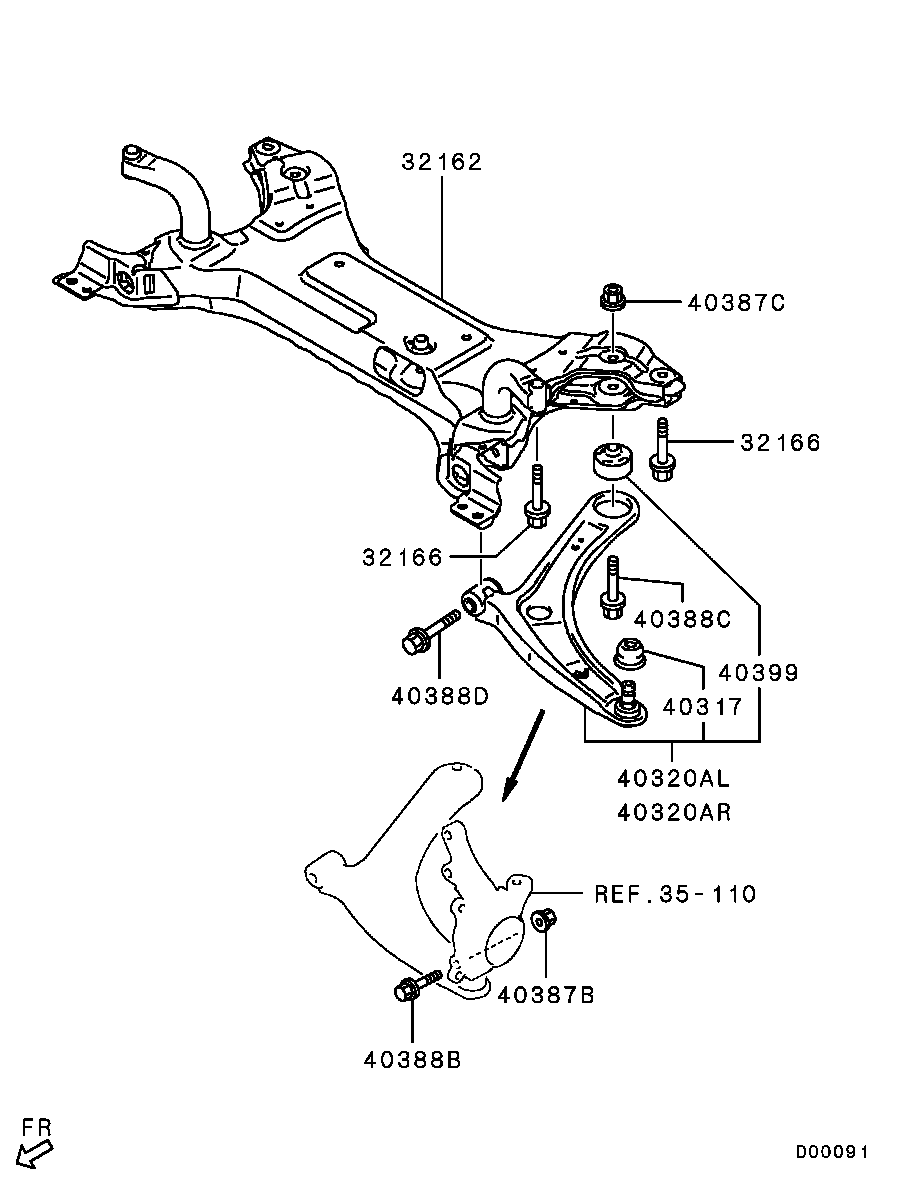 Mitsubishi 4013A428 - Vikšro valdymo svirtis autoreka.lt