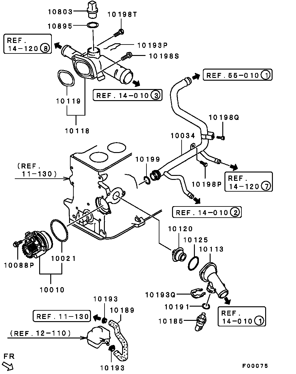 Mitsubishi MN980134 - Vandens siurblys autoreka.lt