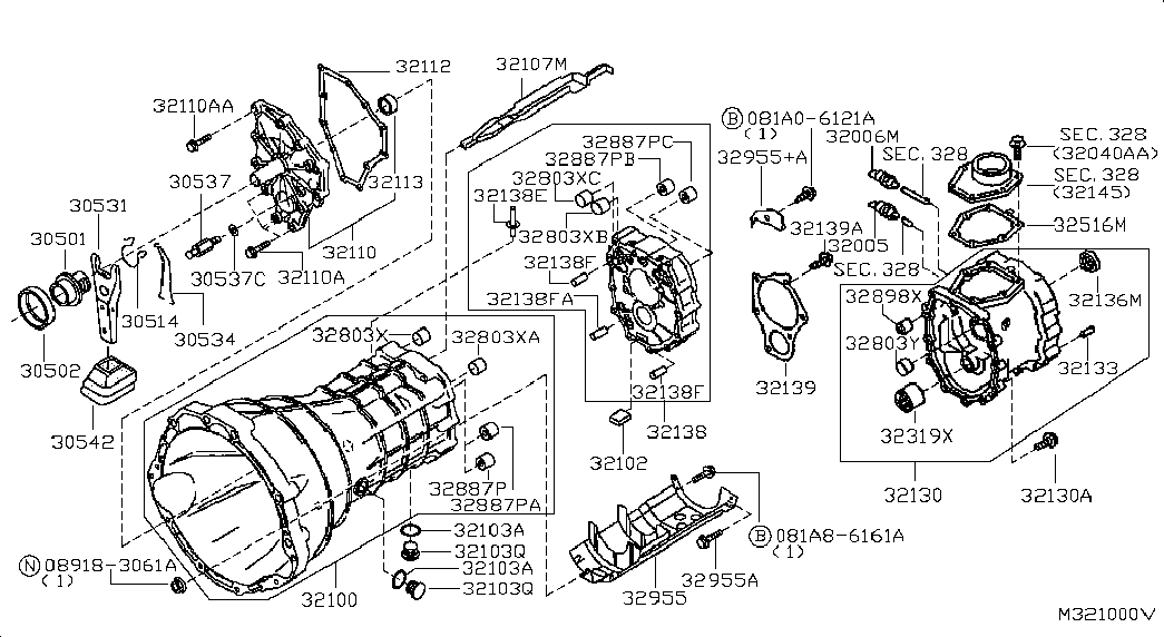 NISSAN 32113CD000 - Veleno sandariklis, neautomatinė transmisija autoreka.lt