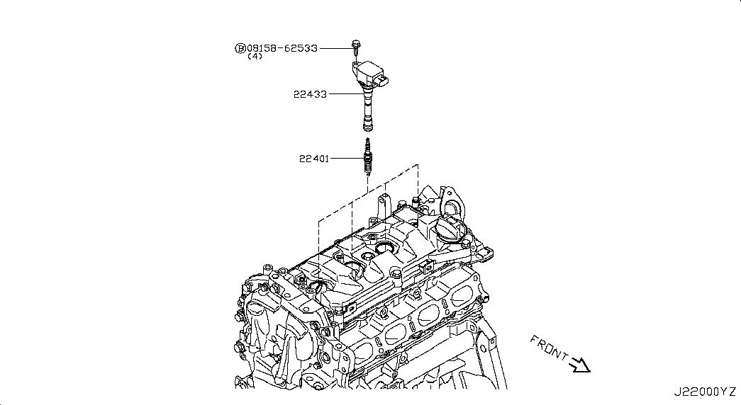 NISSAN 22401-1KC1C - Uždegimo žvakė autoreka.lt