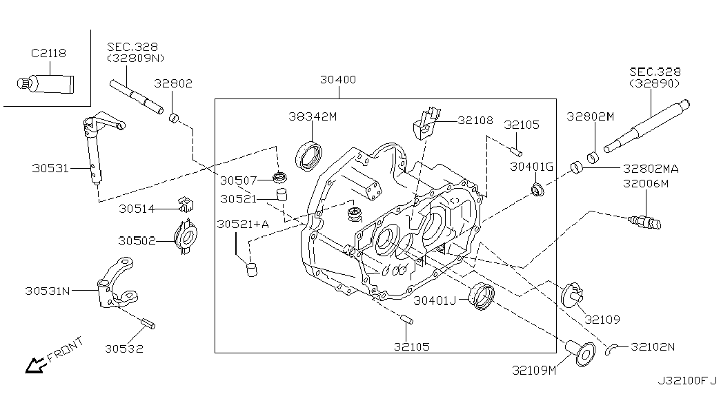 NISSAN 32113M8000 - Veleno sandariklis, neautomatinė transmisija autoreka.lt