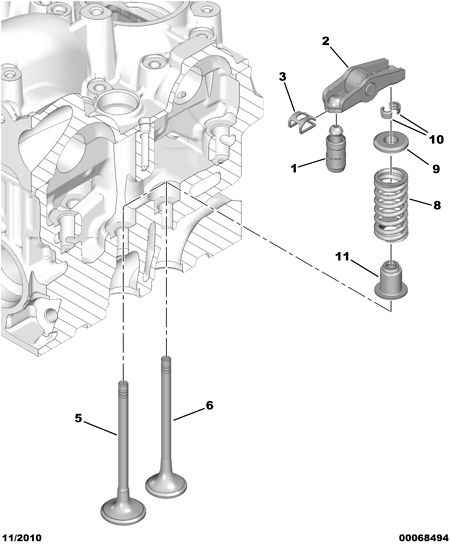 CITROËN 0956.58 - Tarpiklis, vožtuvo šerdis autoreka.lt