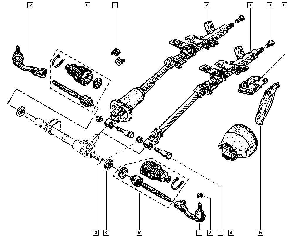 RENAULT 60 00 022 721 - Skersinės vairo trauklės galas autoreka.lt