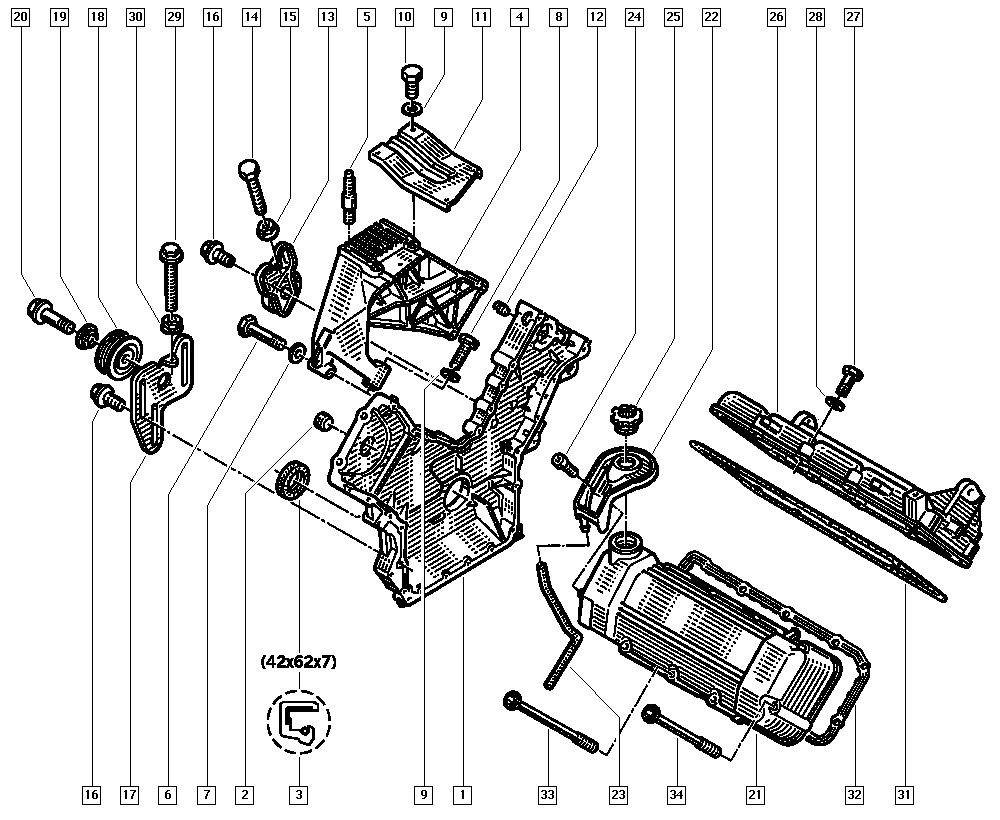 Lancia 9614194980 - Veleno sandariklis, alkūninis velenas autoreka.lt
