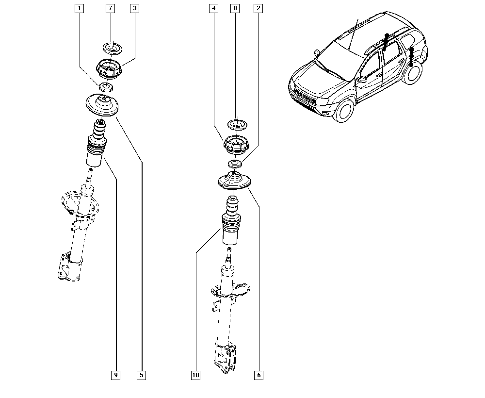 DACIA 60 01 547 499 - Pakabos statramsčio atraminis guolis autoreka.lt