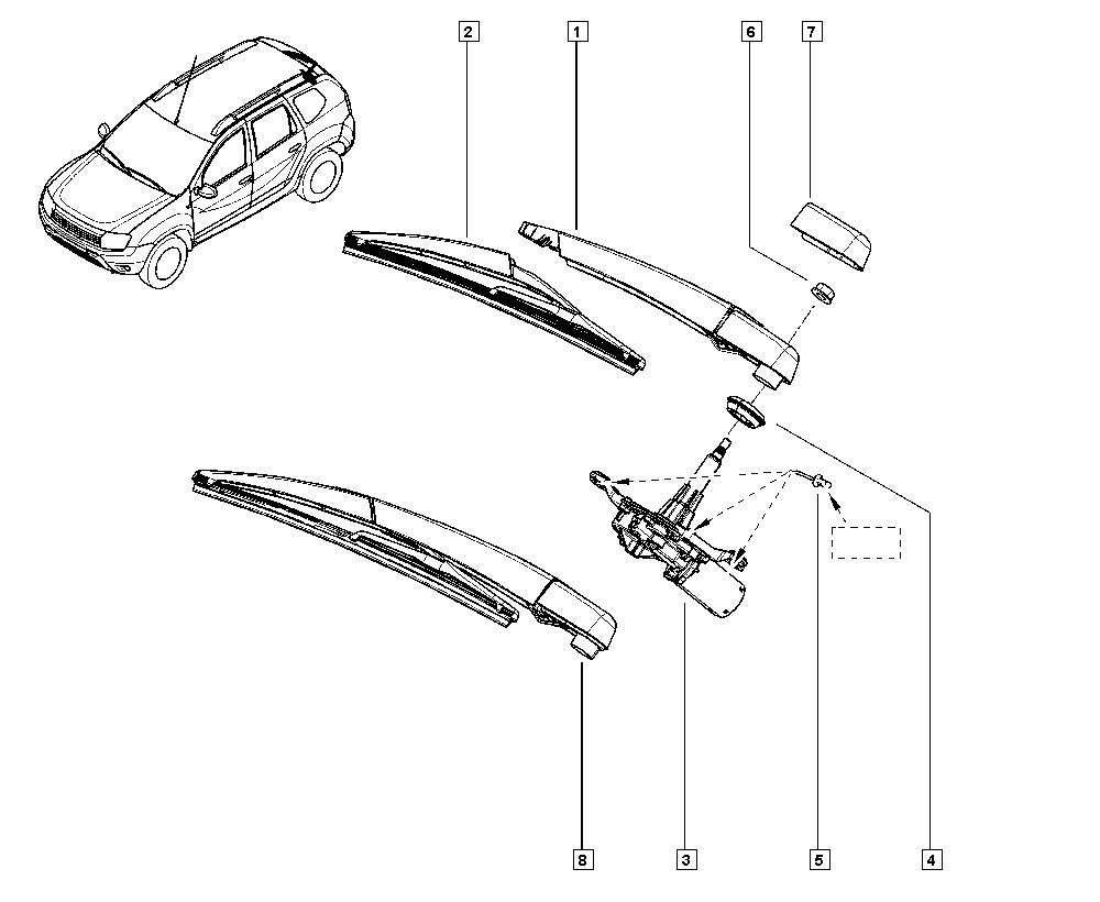 RENAULT 2878 129 06R - Valytuvo svirtis, priekinio stiklo apliejiklis autoreka.lt