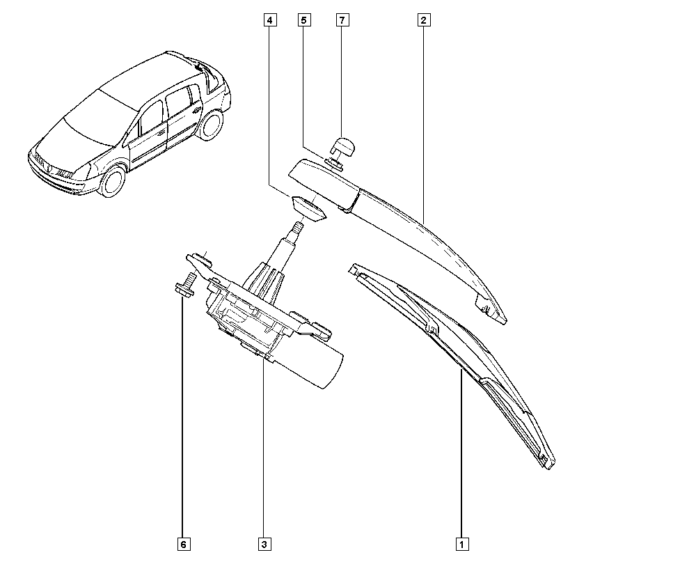 RENAULT 7700 433 319 - Valytuvo svirtis, priekinio stiklo apliejiklis autoreka.lt