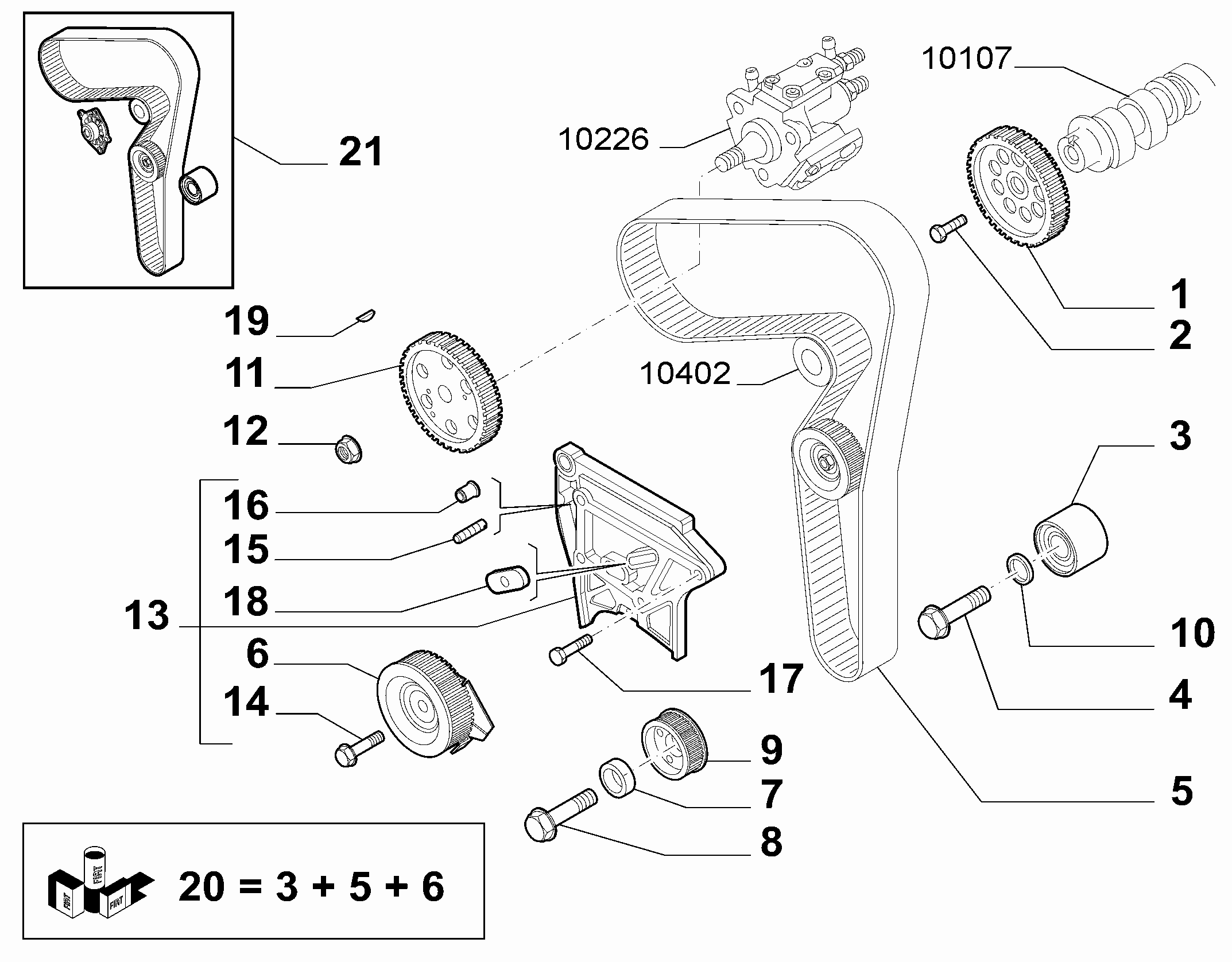 Chrysler 71747799 - Įtempiklio skriemulys, paskirstymo diržas autoreka.lt