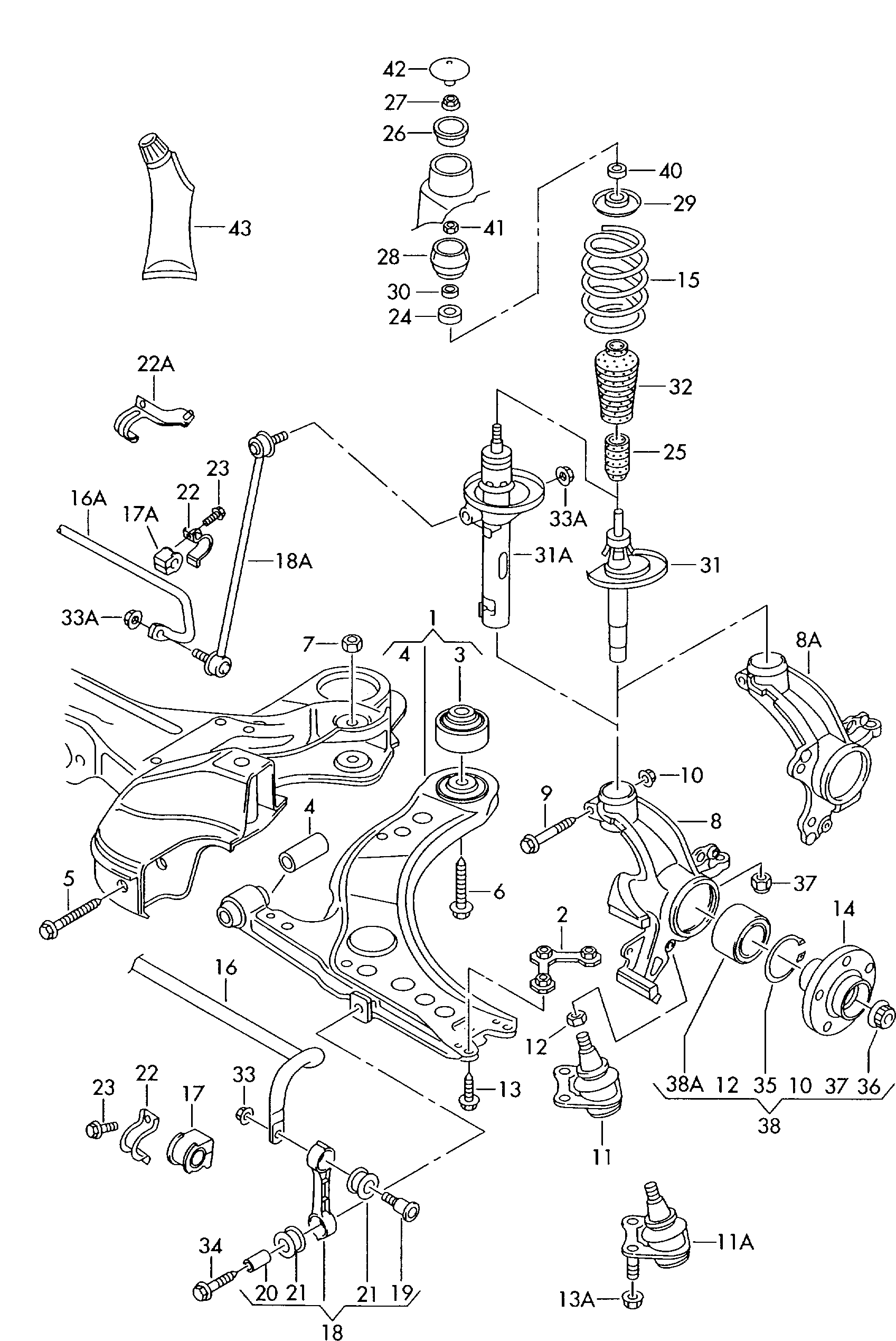 Porsche 1J0498625 - Rato guolio komplektas autoreka.lt