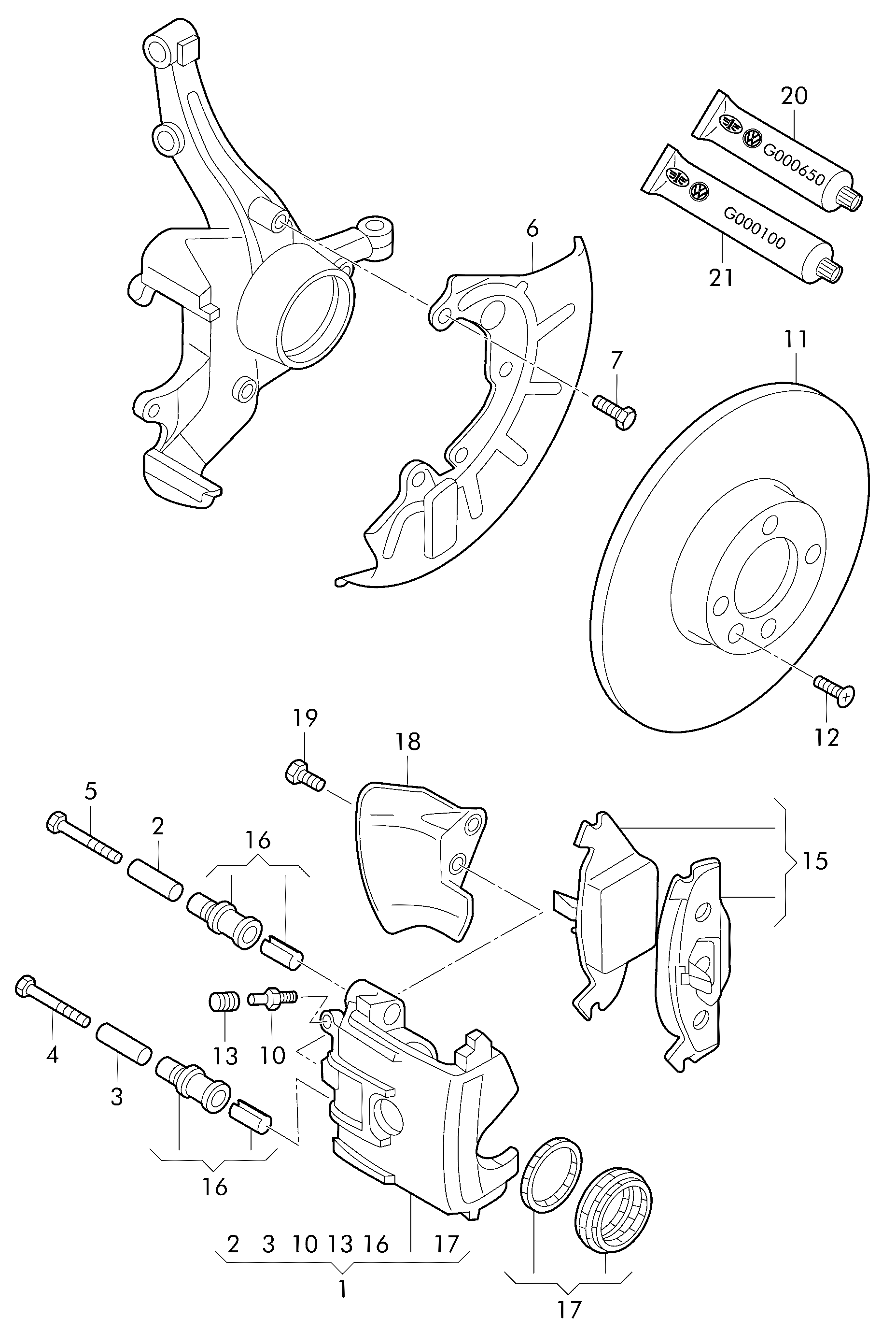 Seat 251 615 219 - Kreipiantysis varžtas, stabdžių apkaba autoreka.lt