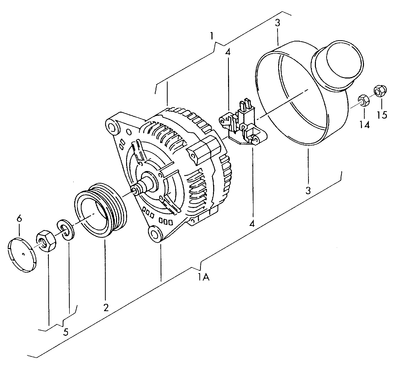 VAG 06B 903 018 EX - Kintamosios srovės generatorius autoreka.lt