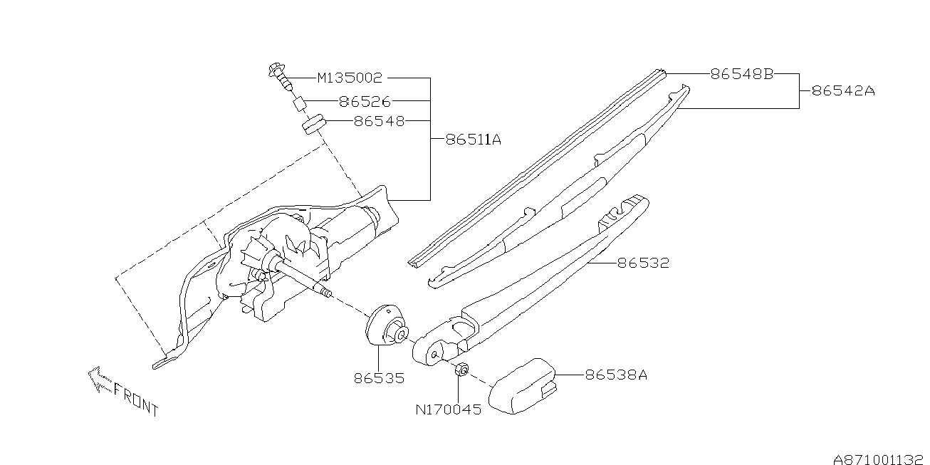 Subaru 86548KG080 - Valytuvo gumelė autoreka.lt