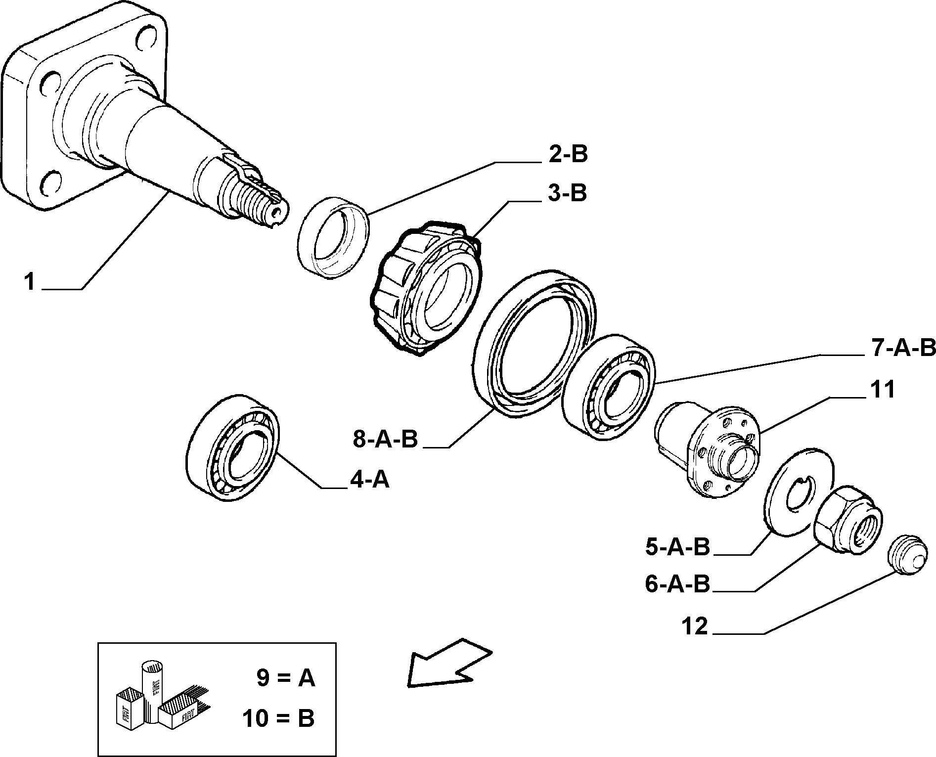 FIAT 40004170 - Veleno sandariklis, rato stebulė autoreka.lt