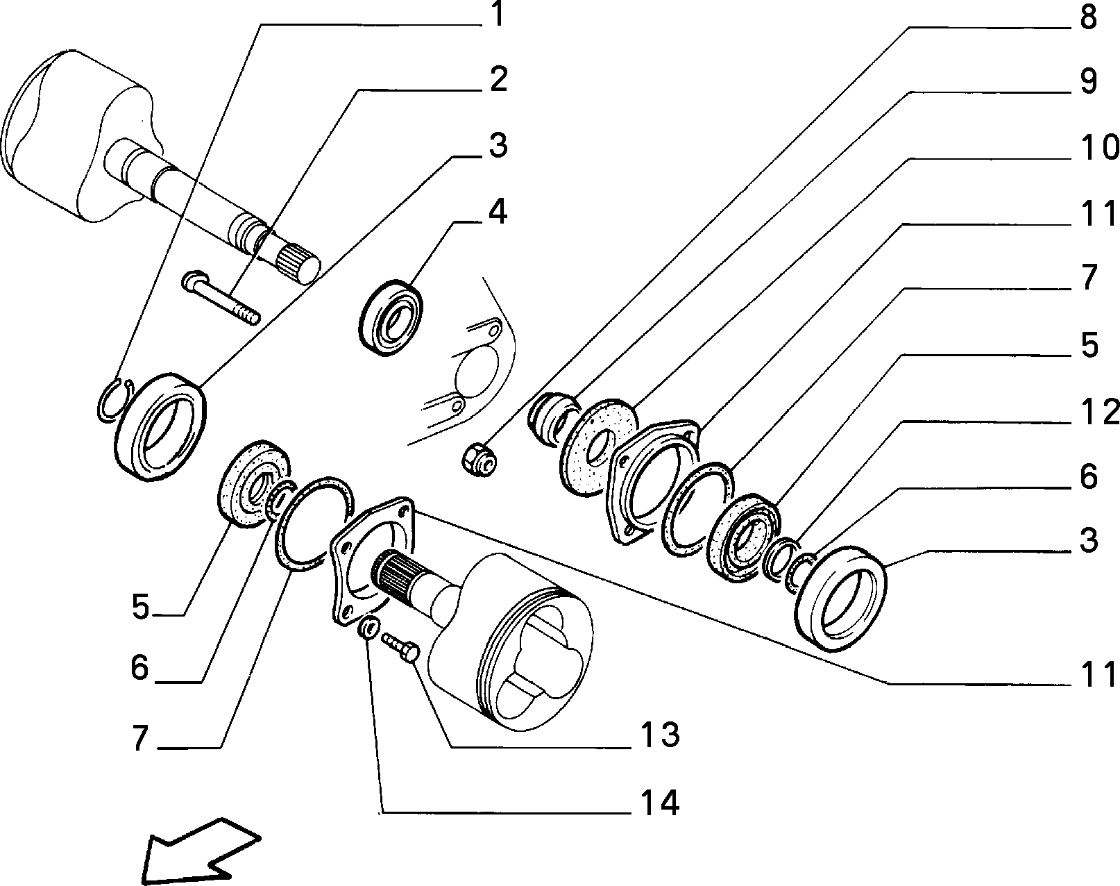 FIAT 26126739 - Veleno sandariklis, automatinė transmisijos jungė autoreka.lt