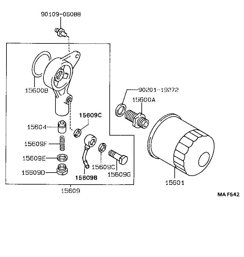 Daihatsu 9091510001 - Alyvos filtras autoreka.lt