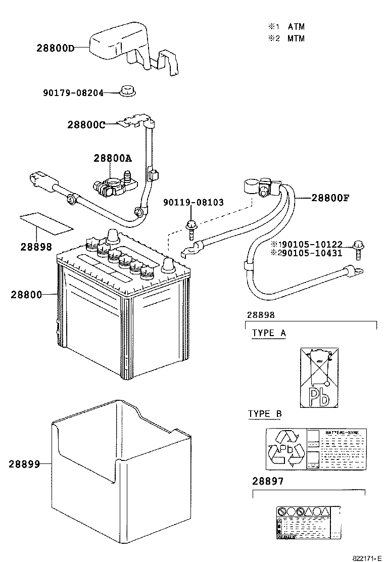 TOYOTA 28800 64010 - Starterio akumuliatorius autoreka.lt