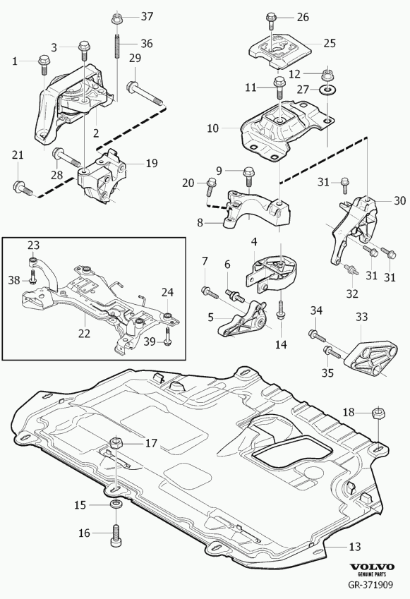 Volvo 30666040 - Valdymo svirties / išilginių svirčių įvorė autoreka.lt