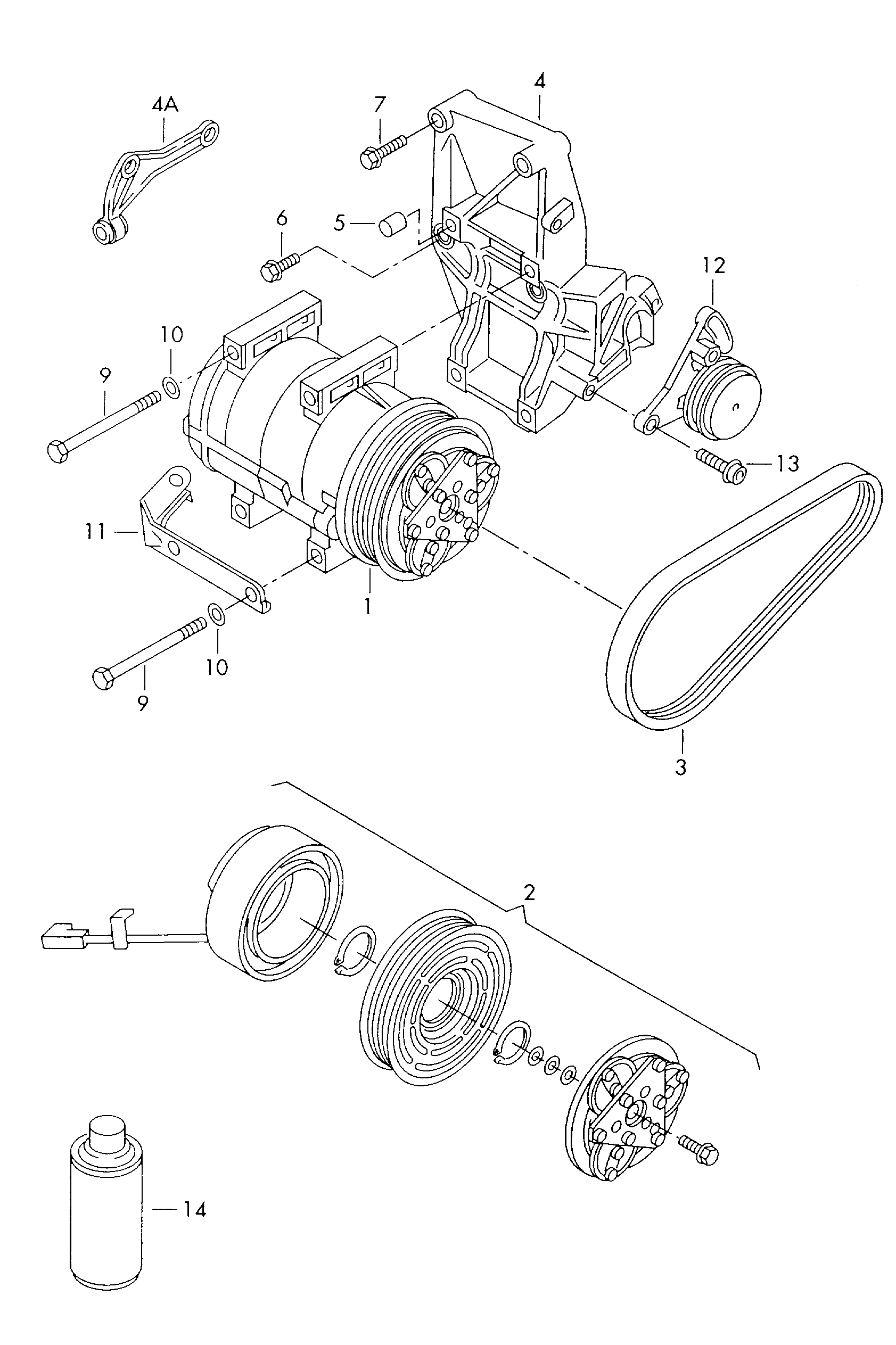 AUDI 058 260 511 - Kreipiantysis skriemulys, V formos rumbuotas diržas autoreka.lt