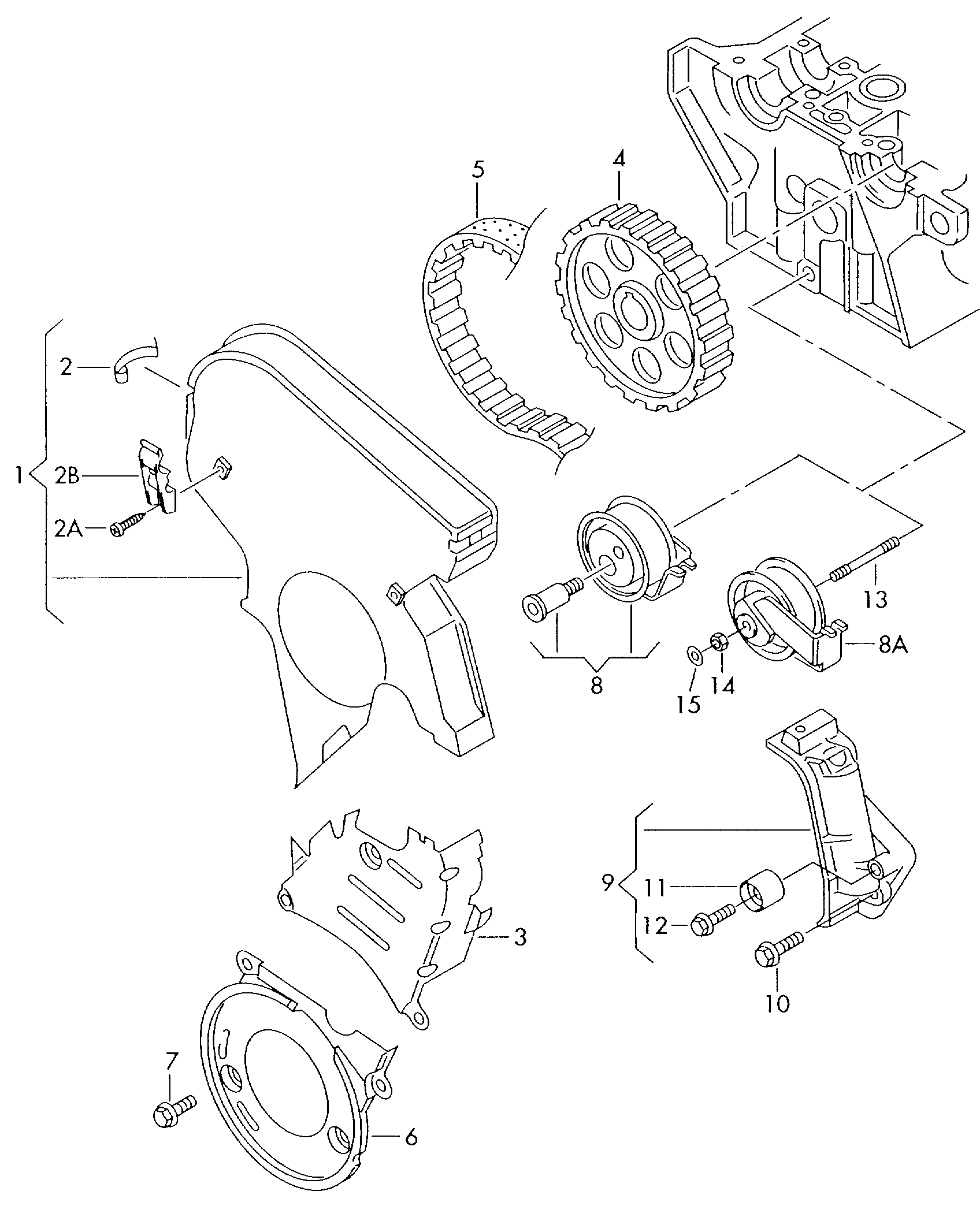 Seat 06B 109 477 A - Įtempiklis, paskirstymo diržas autoreka.lt